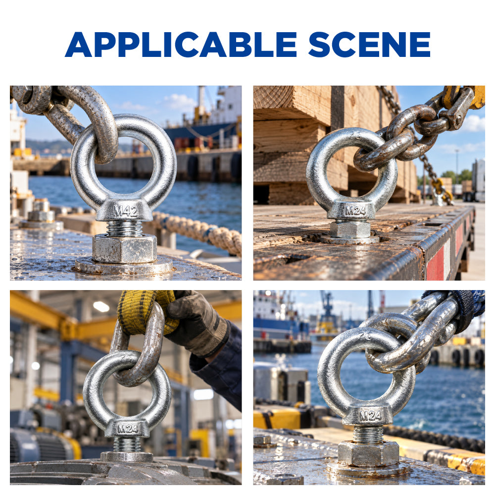 metric lifting eye bolt M8-M42 heavy duty threaded eye bolt for rigging, lifting, machinery, construction and industrial applications