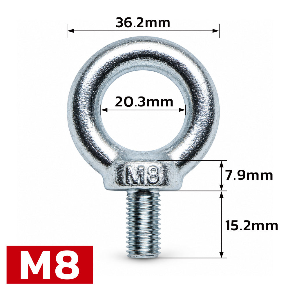 metric lifting eye bolt M8-M42 heavy duty threaded eye bolt for rigging, lifting, machinery, construction and industrial applications