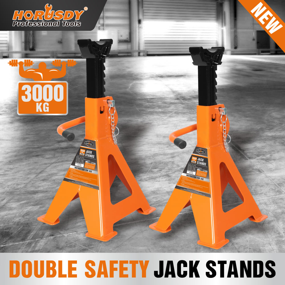 heavy duty 3 ton jack stands 2 pack adjustable double locking ratchet jack stand for car suv truck lifting support