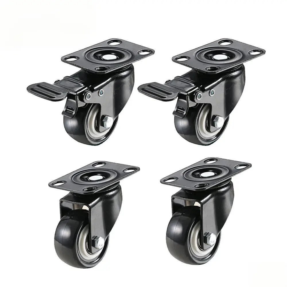 40mm and 50mm swivel caster wheels with brake and non-brake for furniture carts workbenches and storage trolleys