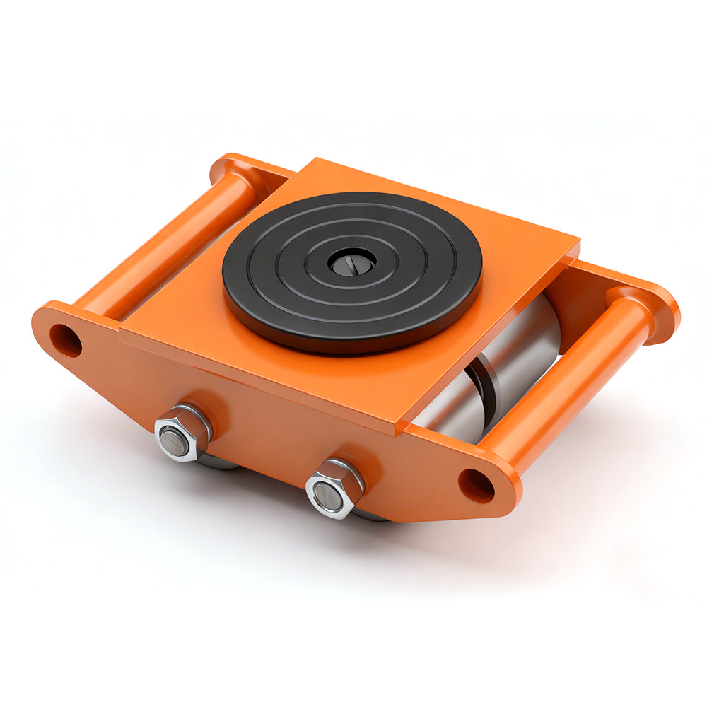 straight line machinery skate with 360 degree swivel top for moving heavy equipment