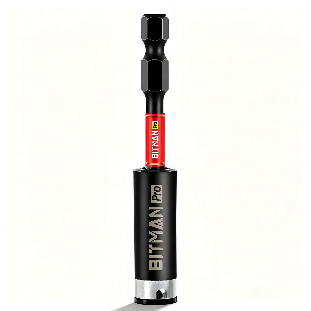 1/4 inch impact magnetic bit holder with quick change hex shank, double locking mechanism, strong magnetic tip and torsion zone, available in 2.5 inch, 3 inch and 6 inch lengths for impact drivers and power drills.