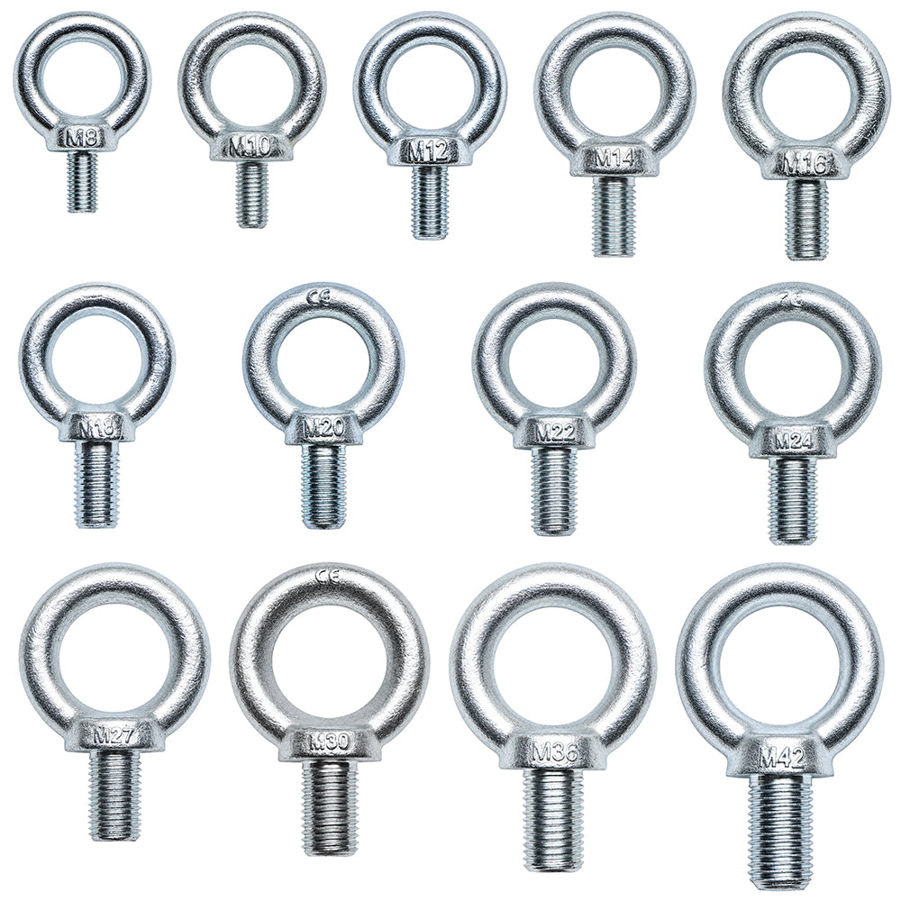 metric lifting eye bolt M8-M42 heavy duty threaded eye bolt for rigging, lifting, machinery, construction and industrial applications