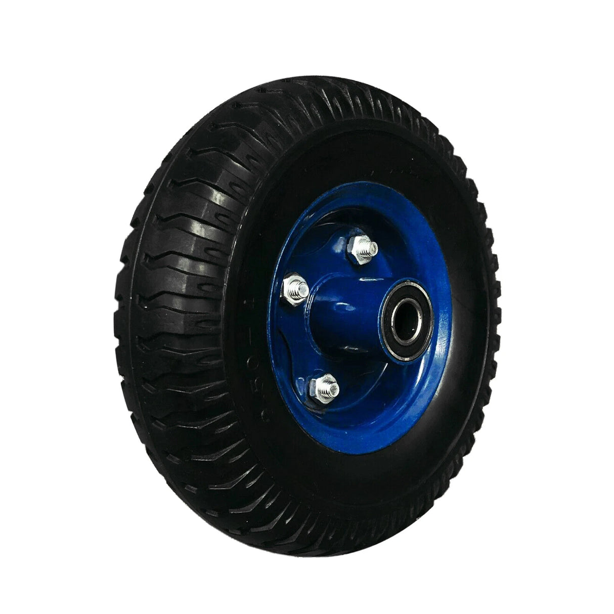 8 inch solid puncture proof trolley wheels 2.50-4 with 16mm single hub, durable hand cart and wheelbarrow replacement tyres