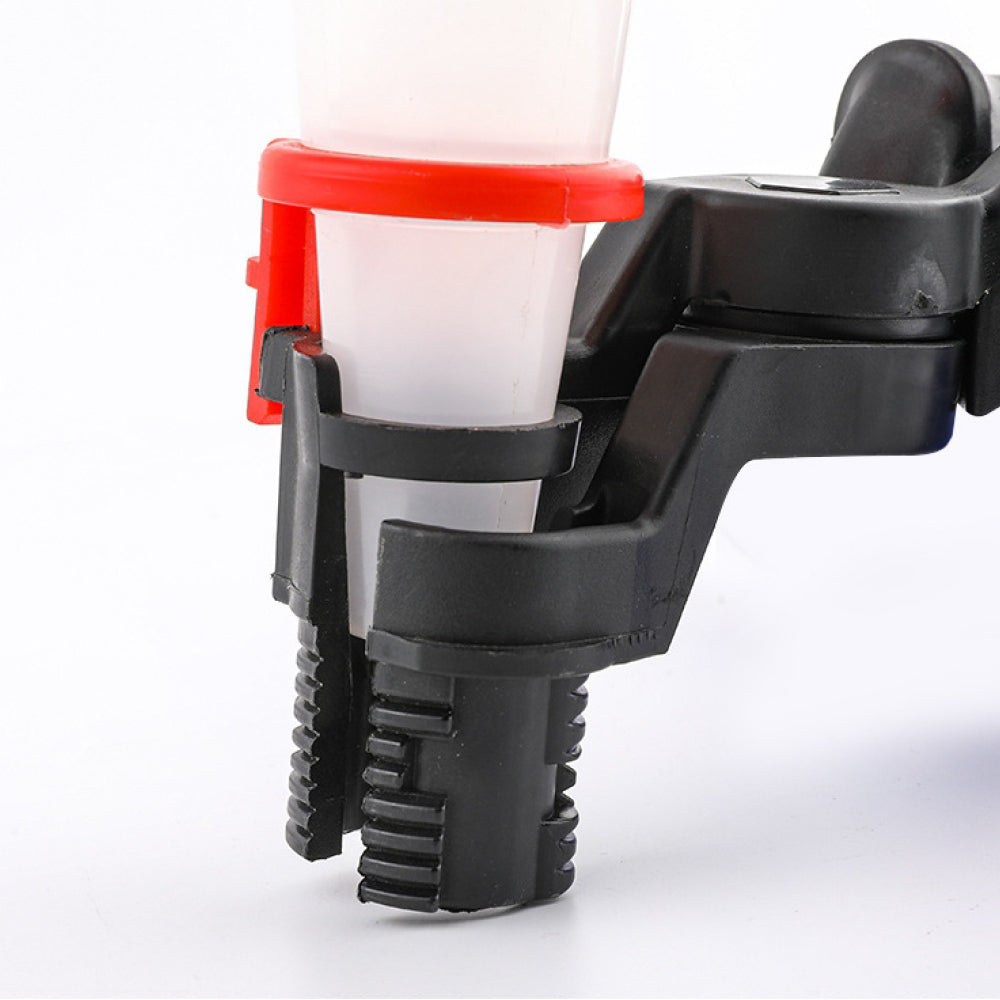 3-in-1 hands-free automotive oil funnel with adjustable clamp holder and transparent extension tube for engine oil changes and fluid filling