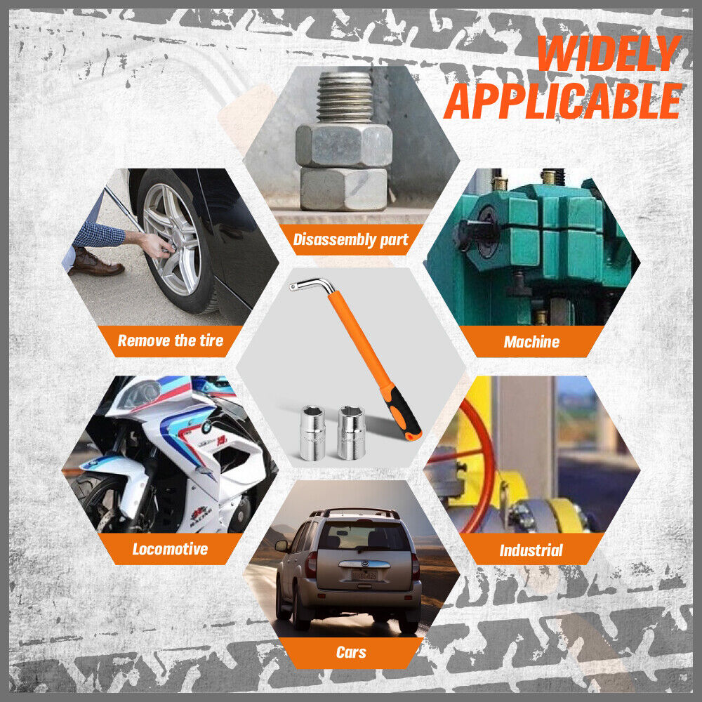 Adjustable telescopic wheel wrench set for car tire repair & industrial use - HORUSDY Professional Tools Australia