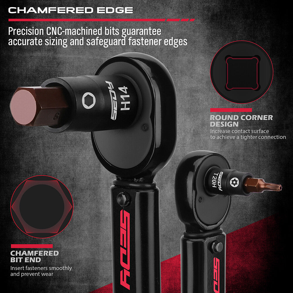 SEDY 39-Piece Torx & Hex Bit Master Impact Socket Set with S2 Alloy Steel for Automotive and Machine Repair