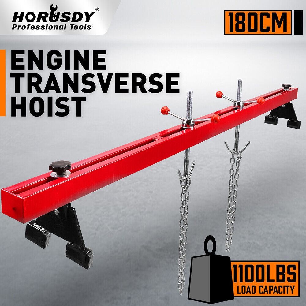 Adjustable engine transverse hoist with dual steel beams and 1100LBS load capacity