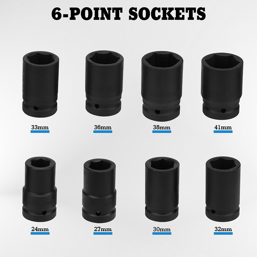 HORUSDY torque multiplier wrench set with 11 heavy-duty pieces including 6-point sockets and carrying case