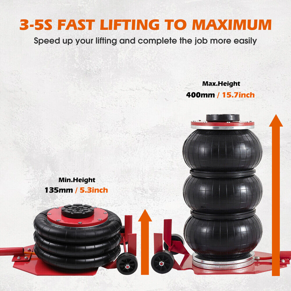 3 Ton Air Bag Jack with 6600 lbs Capacity for Cars, SUVs, and Trucks by HORUSDY