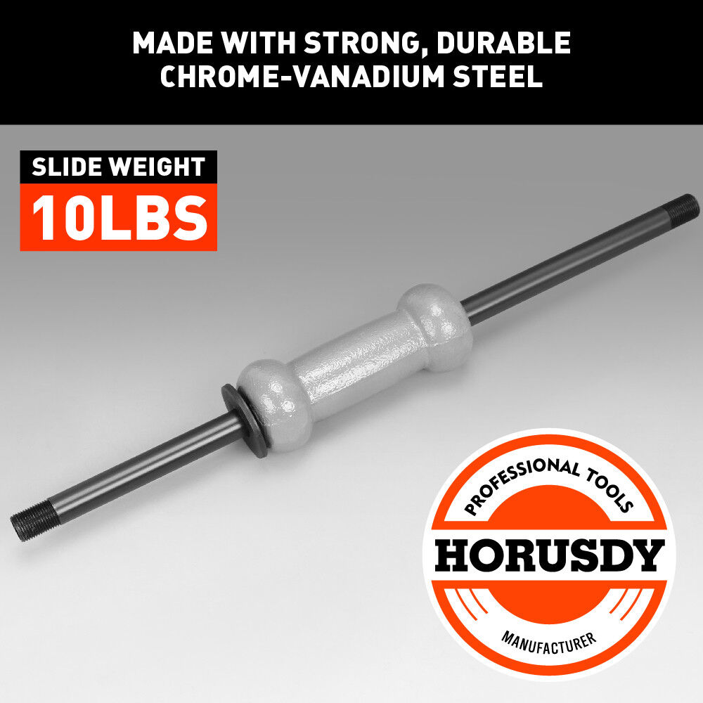 13-piece heavy-duty dent puller kit with slide hammer, durable chrome-vanadium steel construction, and blow-molded case for easy auto body repair.