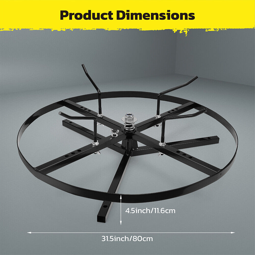 Wire spinner with 360° rotation, adjustable arms for varying coil diameters (33cm to 57cm), and 440 lbs weight capacity. Durable and stable for wire management.