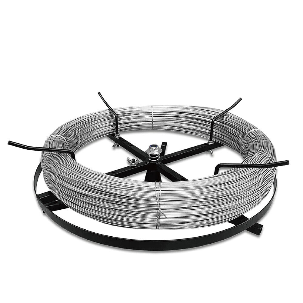 Wire spinner with 360° rotation, adjustable arms for varying coil diameters (33cm to 57cm), and 440 lbs weight capacity. Durable and stable for wire management.