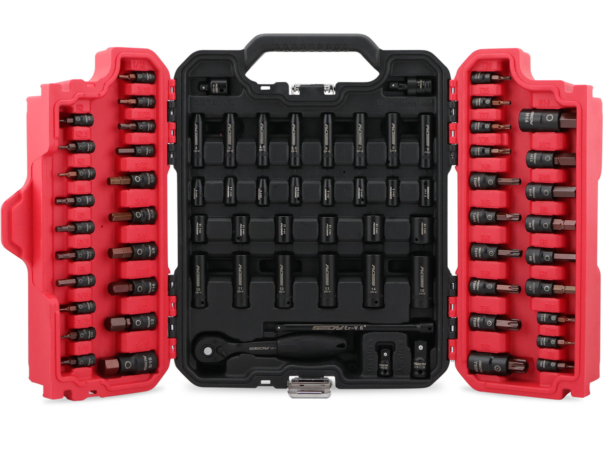 SEDY 39-Piece Torx & Hex Bit Master Impact Socket Set with S2 Alloy Steel for Automotive and Machine Repair