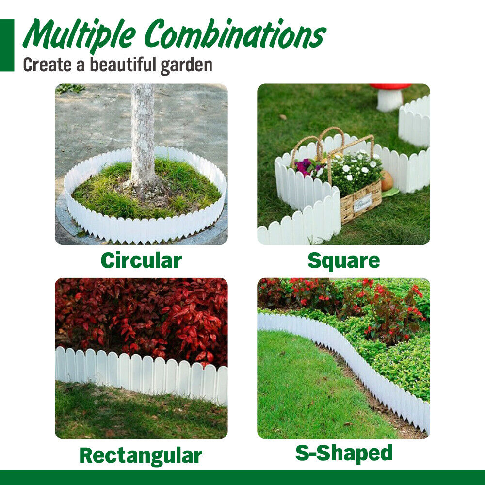 3 Color Garden Lawn Edging Plant Border 20/27cm Outdoor Tree Fence Yard Flower