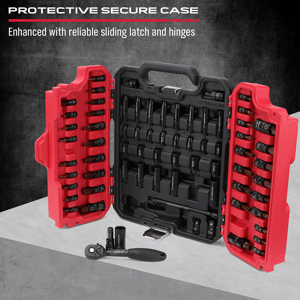 SEDY 39-Piece Torx & Hex Bit Master Impact Socket Set with S2 Alloy Steel for Automotive and Machine Repair