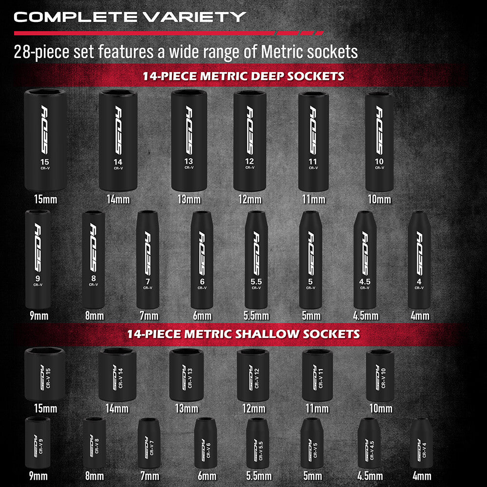 SEDY 39-Piece Torx & Hex Bit Master Impact Socket Set with S2 Alloy Steel for Automotive and Machine Repair
