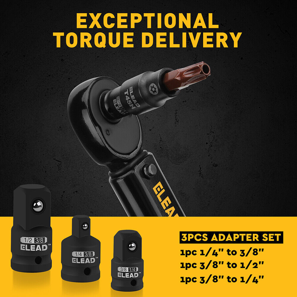 16-piece Torx bit socket set with S2 steel and CR-V, includes 1/4", 3/8", and 1/2" drive sizes, ideal for automotive and mechanical work