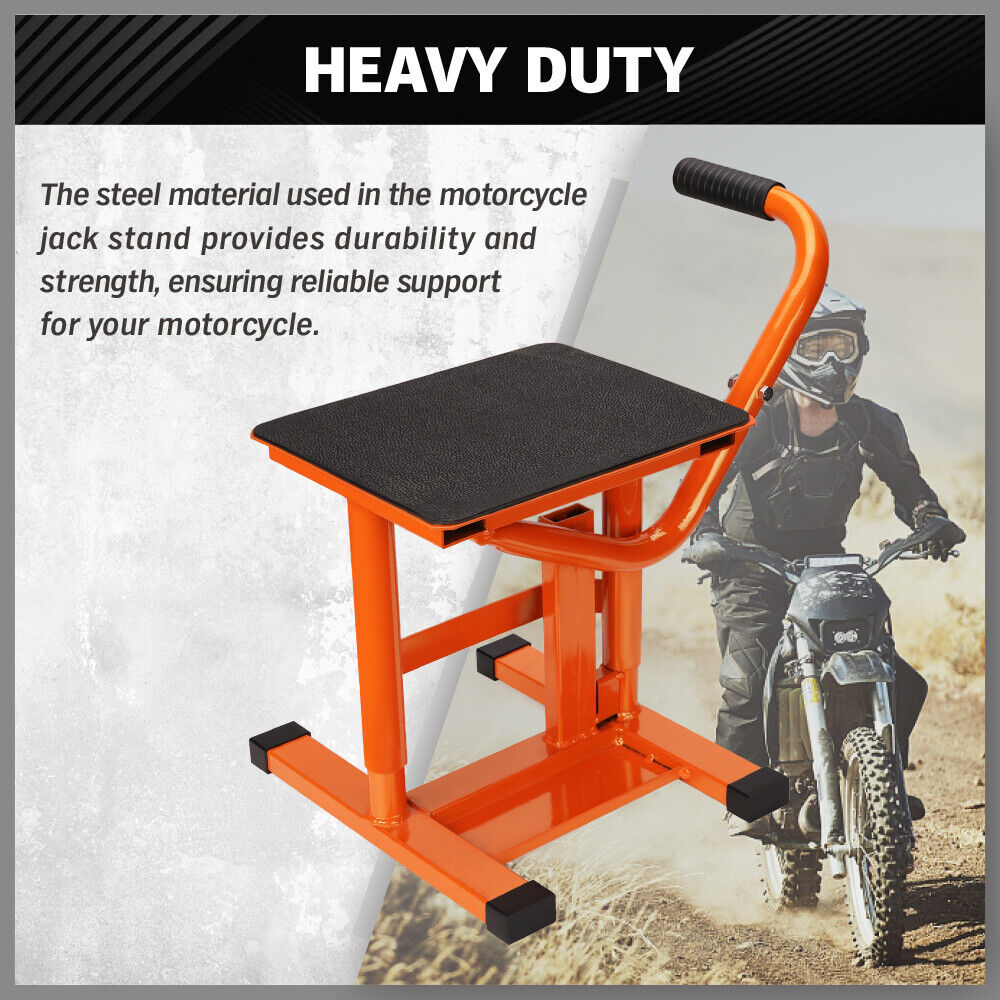 HORUSDY 220Lbs Motorbike Jack Lift Crank Lift Manual Repair Clean Hoist Table - Adjustable Height Stand for Dirt Bikes
