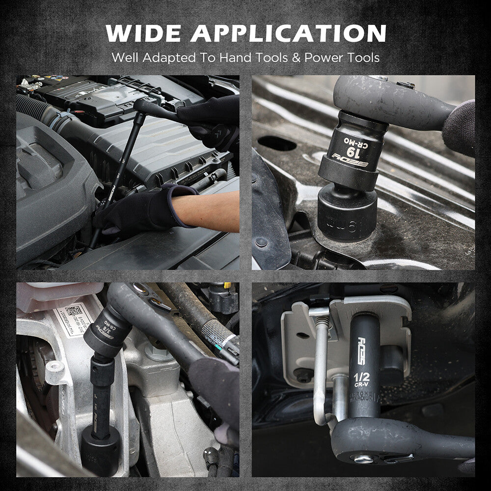 SEDY 71-piece SAE and metric impact socket set with Cr-V steel, swivel sockets, extensions, and durable red carry case for mechanics and automotive work.