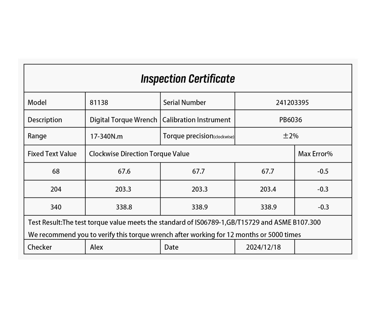 Professional 1/2-inch drive digital torque wrench with bidirectional measurement & ISO-certified calibration - HORUSDY Tools Australia