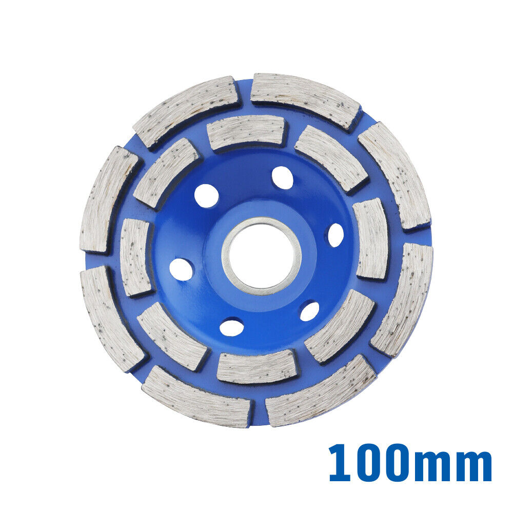 High-Durability Diamond Coated Grinding Cup Wheel - 125mm and 100mm, Ideal for Masonry, Marble, Tile, Concrete, Granite, Ceramic