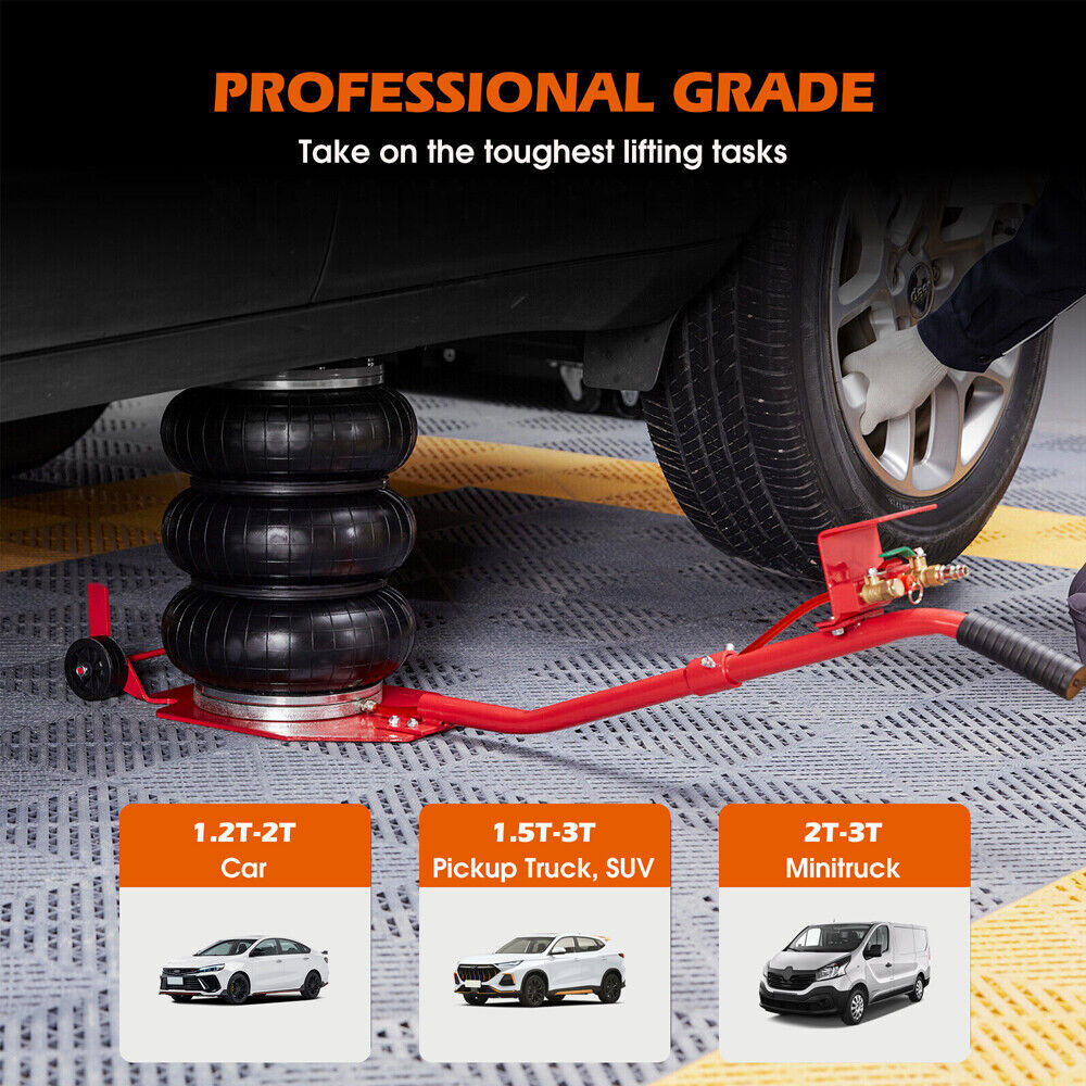 3 Ton Air Bag Jack with 6600 lbs Capacity for Cars, SUVs, and Trucks by HORUSDY