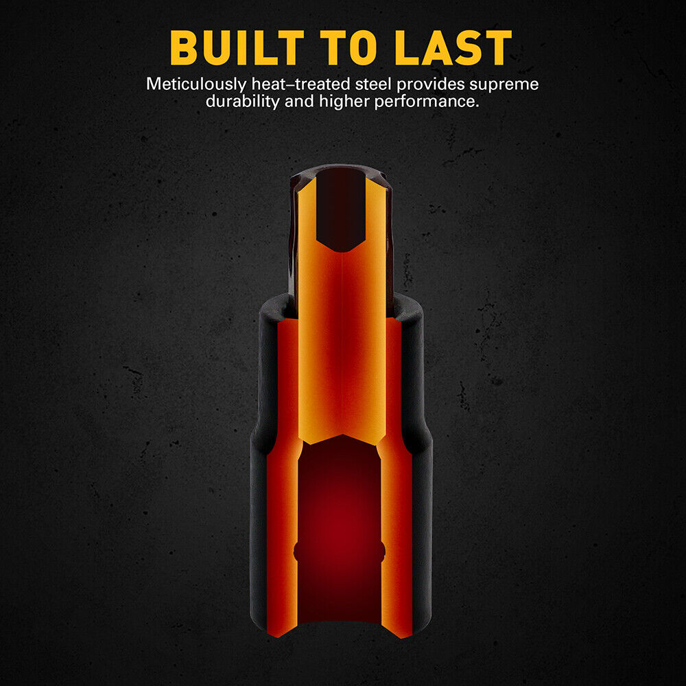 16-piece Torx bit socket set with S2 steel and CR-V, includes 1/4", 3/8", and 1/2" drive sizes, ideal for automotive and mechanical work