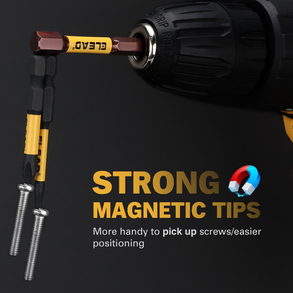 ELEAD 38-piece magnetic screwdriver bit set with storage rail and S2 steel bits