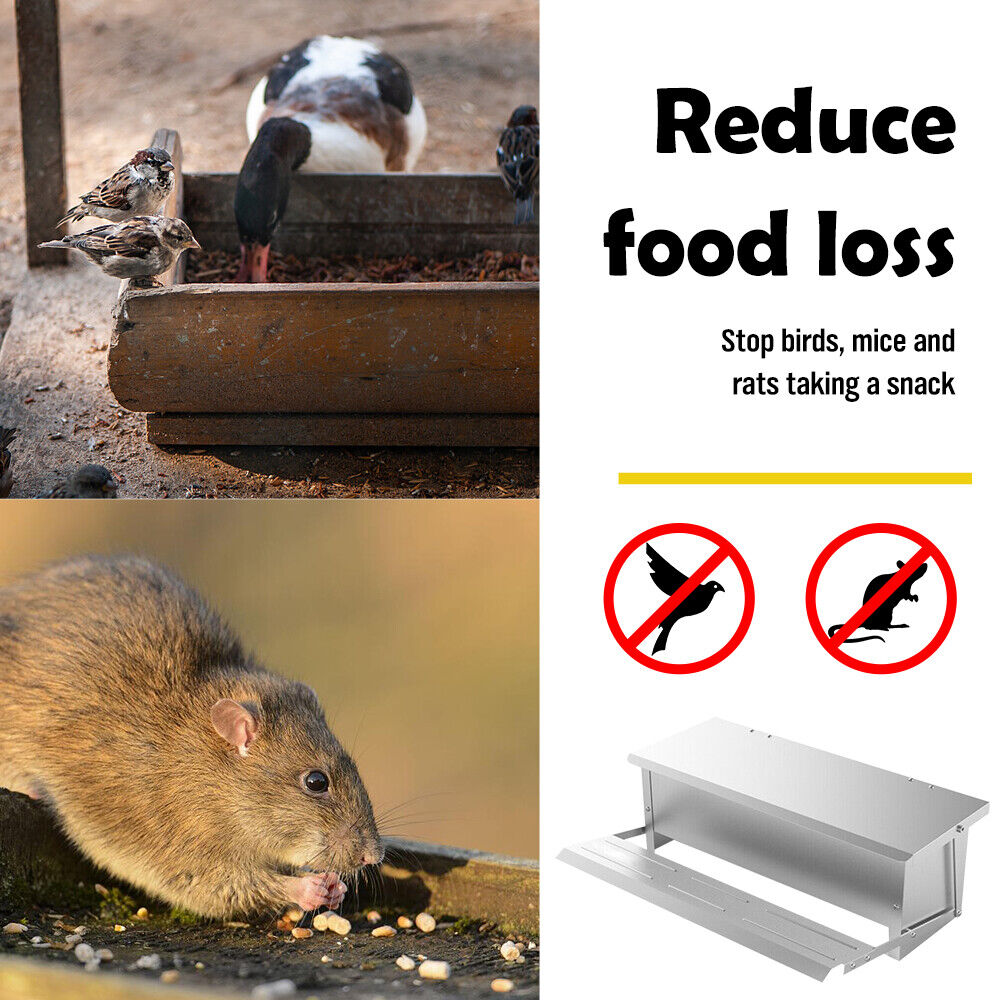 VaKa Automatic Chicken Feeder with a capacity of 5/10KG, featuring a self-opening, weight-operated lid to keep feed secure and fresh