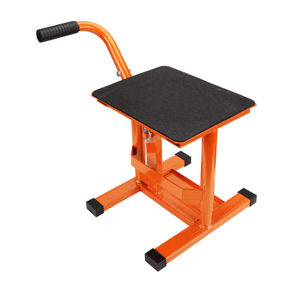 HORUSDY 220Lbs Motorbike Jack Lift Crank Lift Manual Repair Clean Hoist Table - Adjustable Height Stand for Dirt Bikes