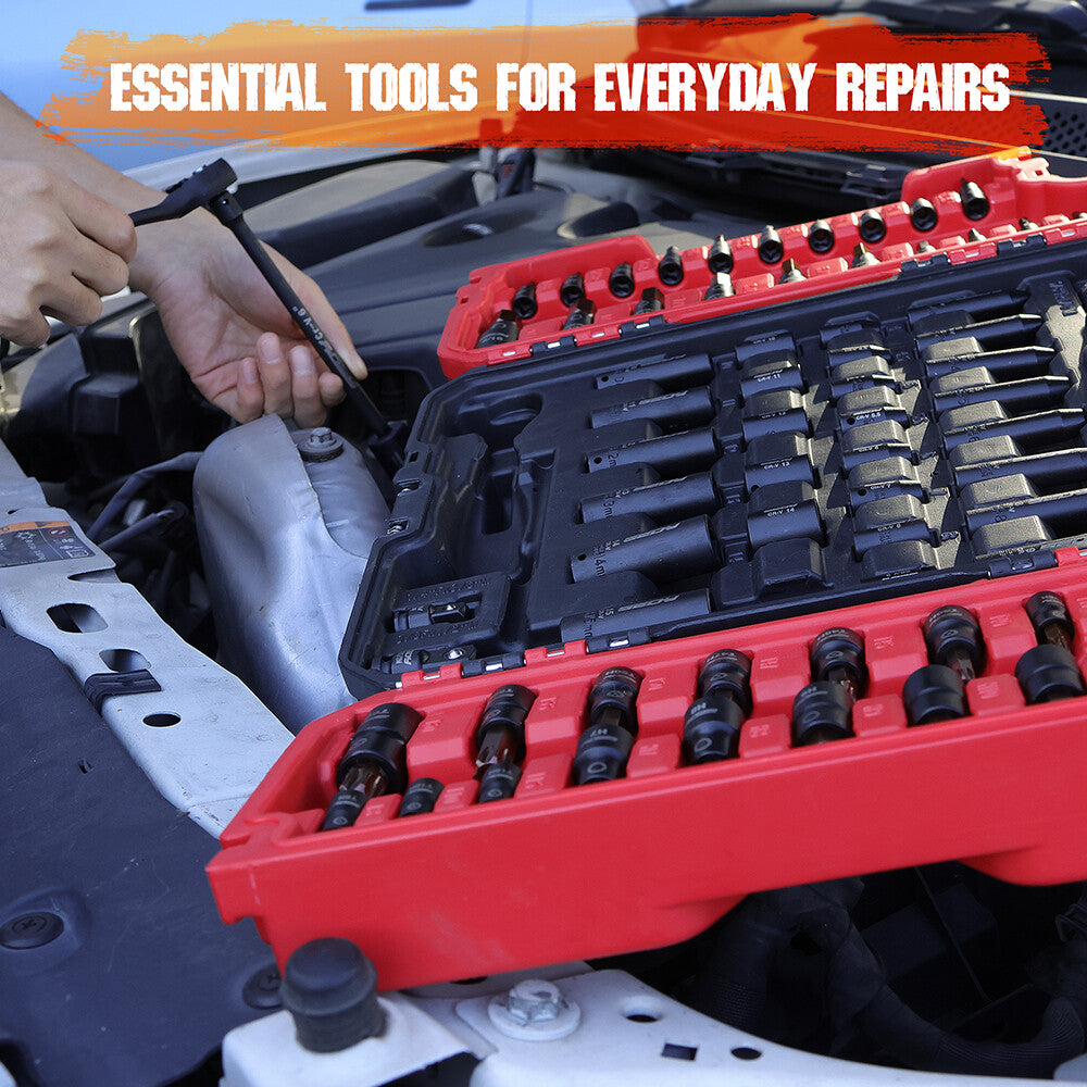 SEDY 39-Piece Torx & Hex Bit Master Impact Socket Set with S2 Alloy Steel for Automotive and Machine Repair