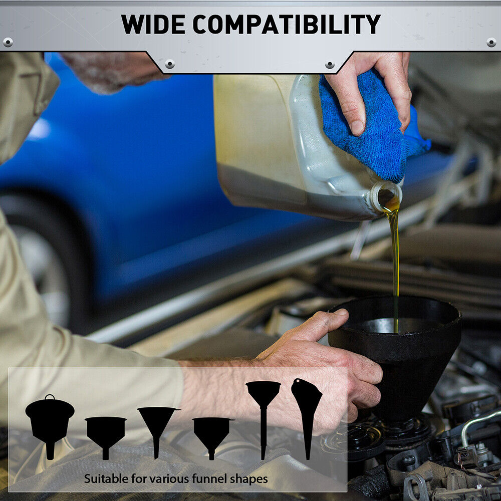 Corrosion-resistant dual-arm magnetic funnel holder with swivel design - HORUSDY Professional Tools Australia