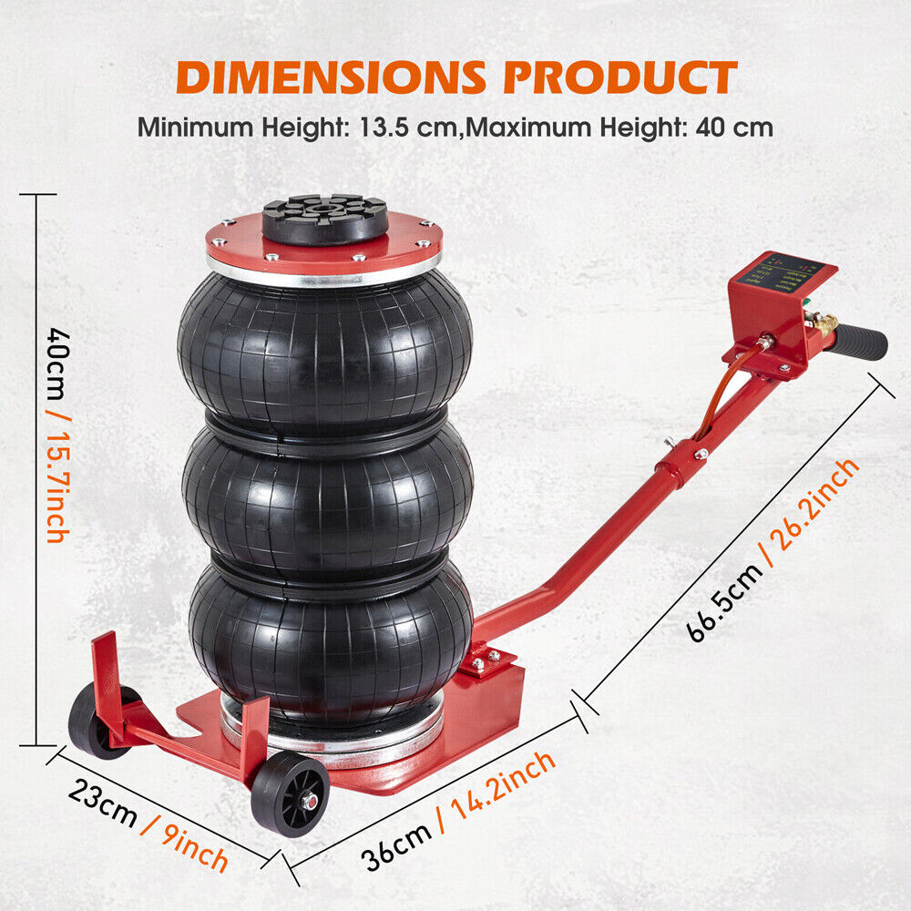 3 Ton Air Bag Jack with 6600 lbs Capacity for Cars, SUVs, and Trucks by HORUSDY