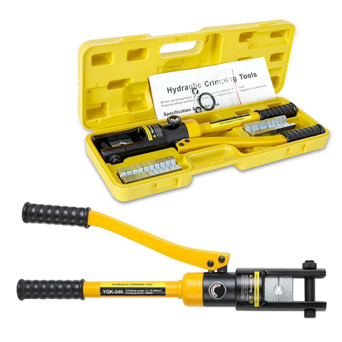 HORUSDY 12 Ton Hydraulic Crimper Cable Lugs Wire Force Crimping Tool Kit AU