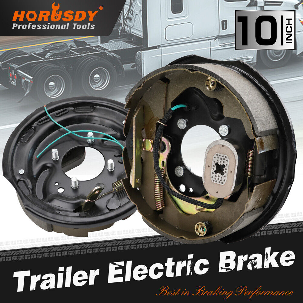 10 Inch Trailer Electric Brake, Heavy Duty Braking System for Trailers by HORUSDY