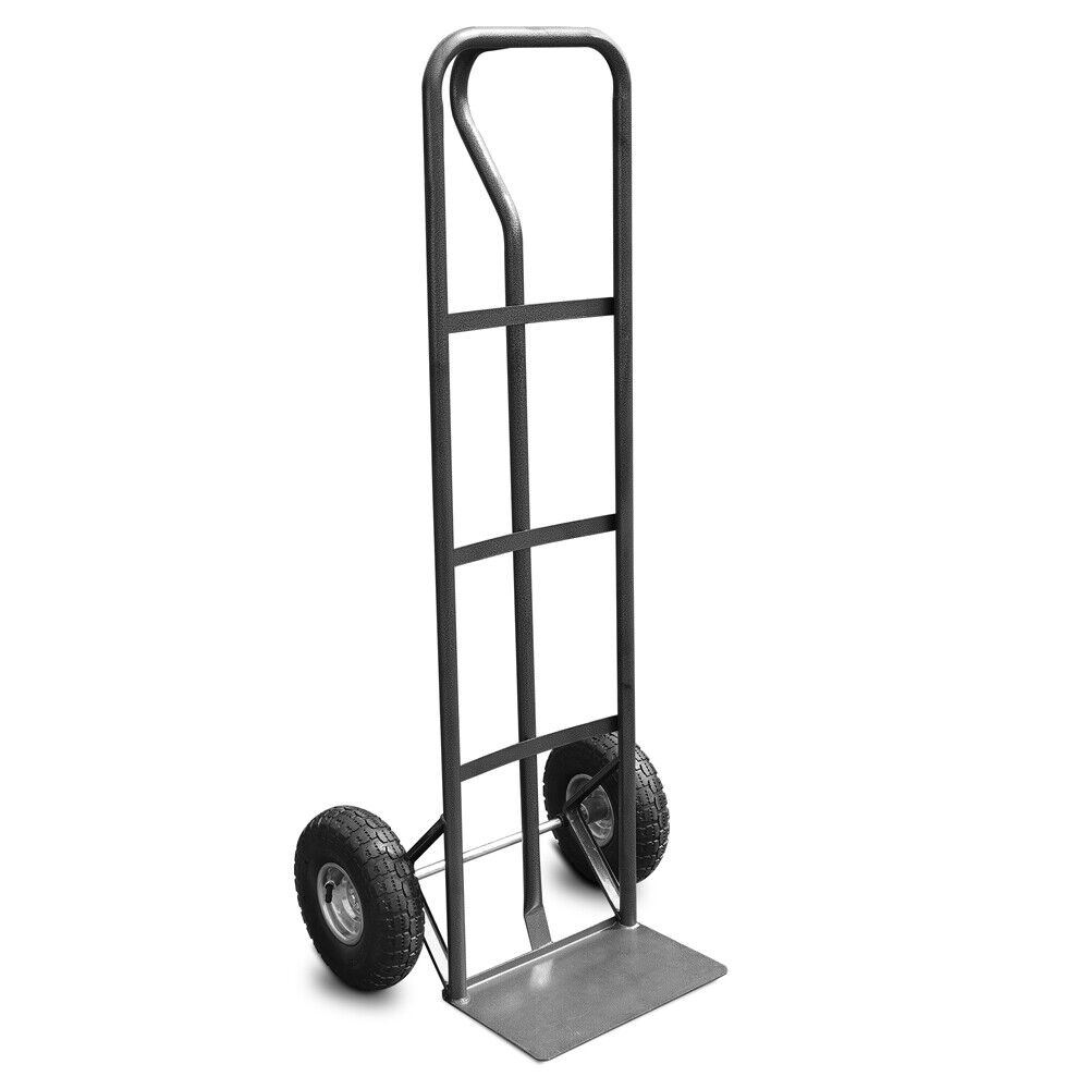 Heavy-duty sack truck with 250kg load capacity, sturdy metal frame, and durable rubber wheels for easy transportation.