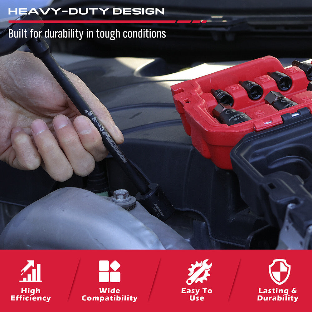 SEDY 39-Piece Torx & Hex Bit Master Impact Socket Set with S2 Alloy Steel for Automotive and Machine Repair