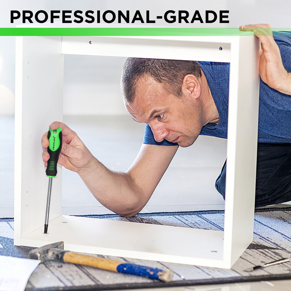 86-piece magnetic screwdriver and nut driver set with replaceable bits, ratcheting handle, and organized storage case for repair and home use