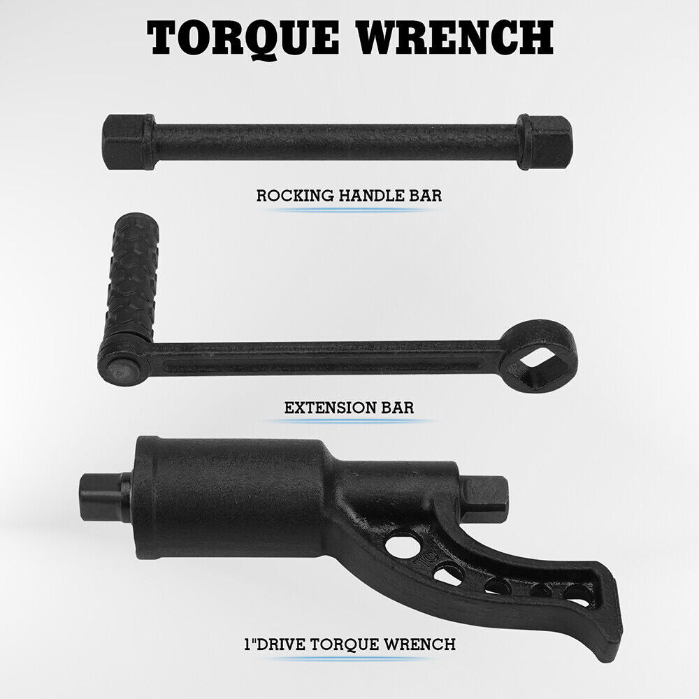 HORUSDY torque multiplier wrench set with 11 heavy-duty pieces including 6-point sockets and carrying case