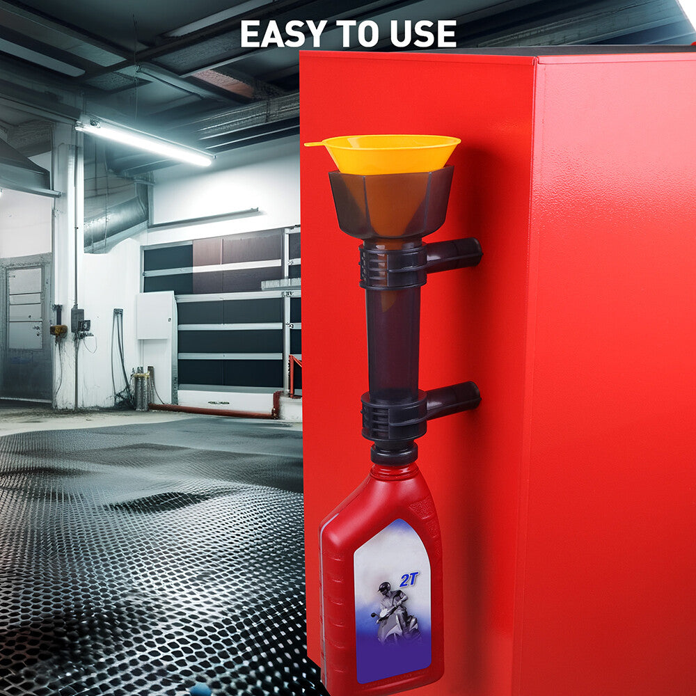 Corrosion-resistant dual-arm magnetic funnel holder with swivel design - HORUSDY Professional Tools Australia