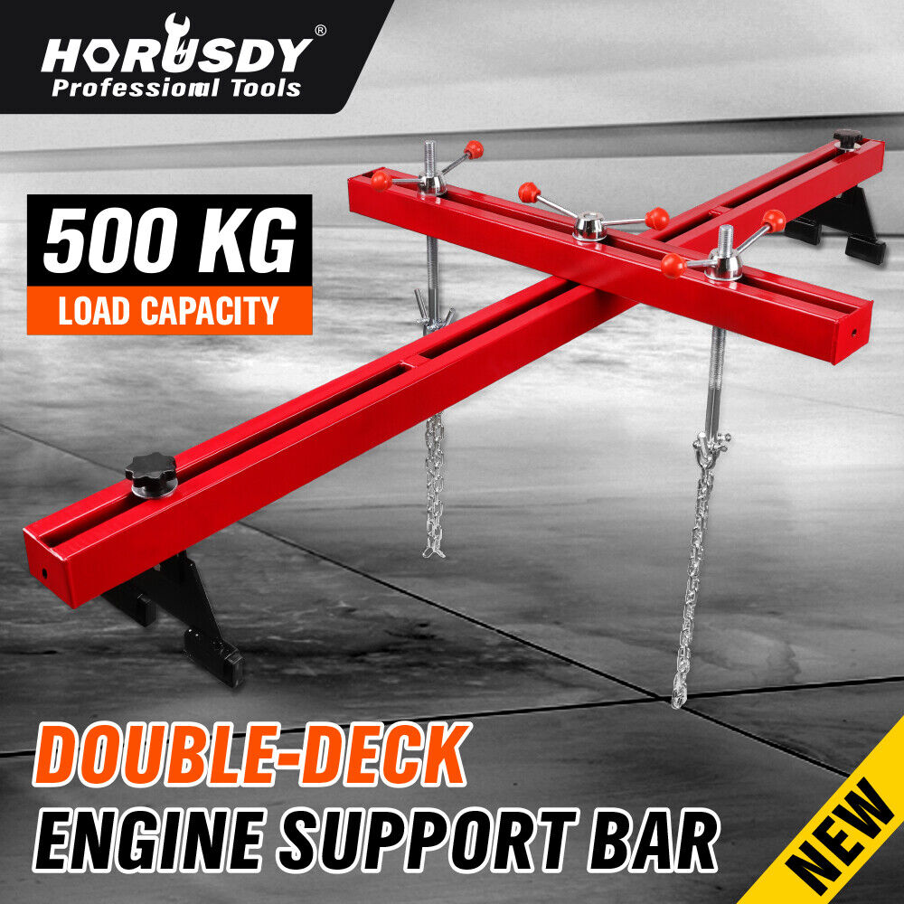Heavy duty double-deck engine support bar with 500 KG load capacity for engine transmission repairs