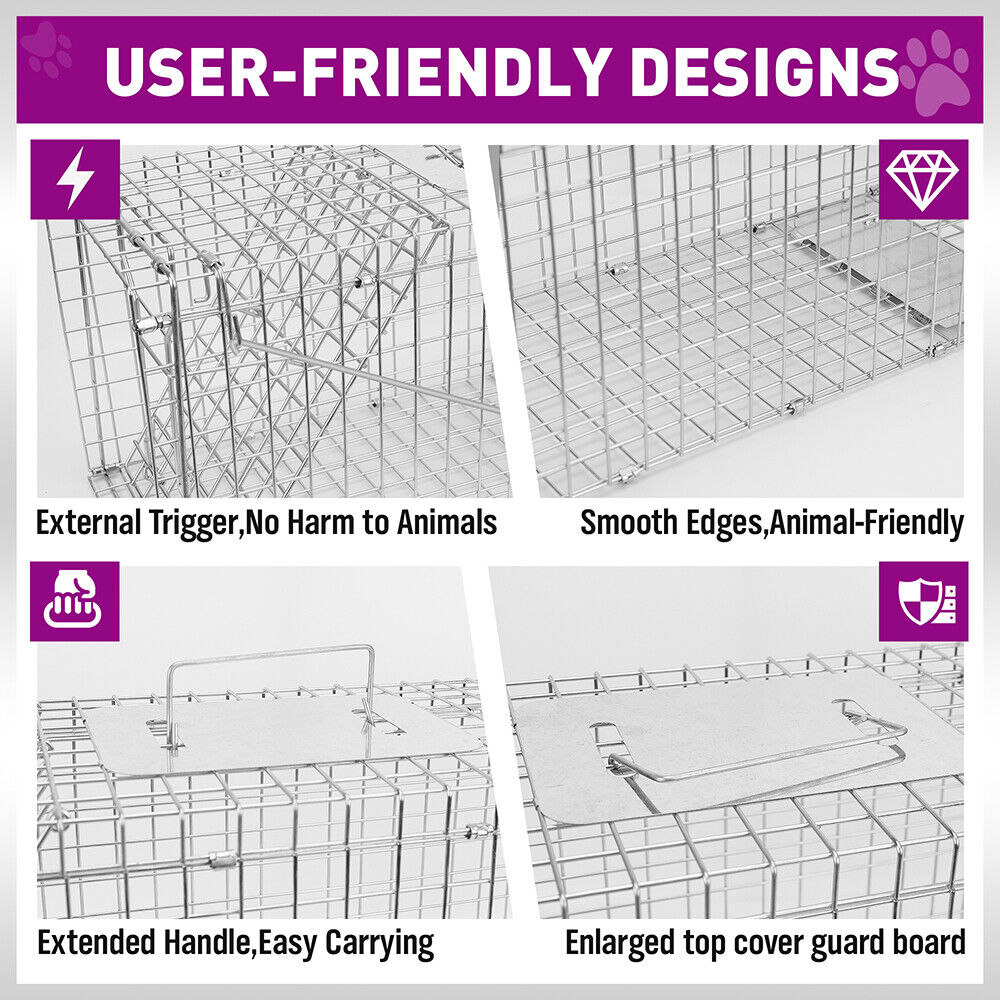 HORUSDY Humane Possum Feral Cage Cat Rabbit Bird Animal Trap Hare Fox Live Catch