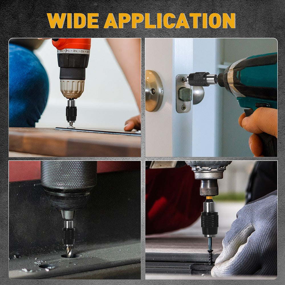 ELEAD 3-piece magnetic bit holder set with 1/4” hex shank, quick-release design, strong magnetism and S2 steel for drills and drivers