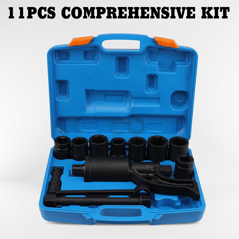 HORUSDY torque multiplier wrench set with 11 heavy-duty pieces including 6-point sockets and carrying case
