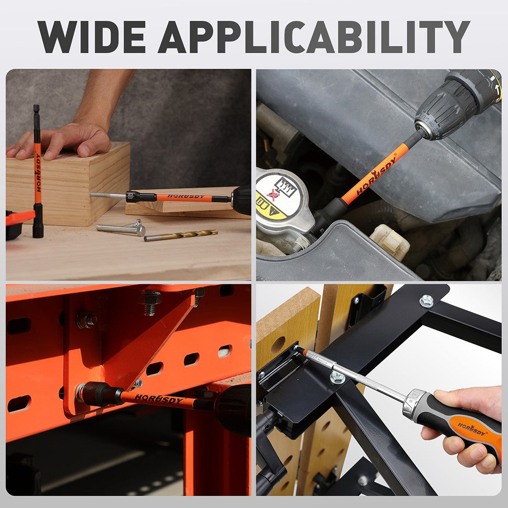 HORUSDY 60-Piece Magnetic Nut Driver Set with CR-V Steel and Storage Case