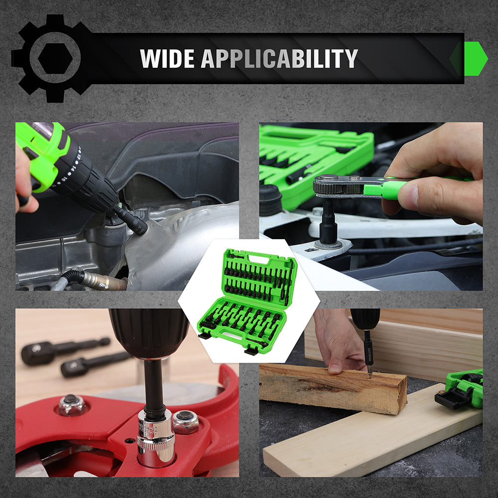 SWANLAKE magnetic nut driver set SAE metric hex nut drivers with extensions and storage case