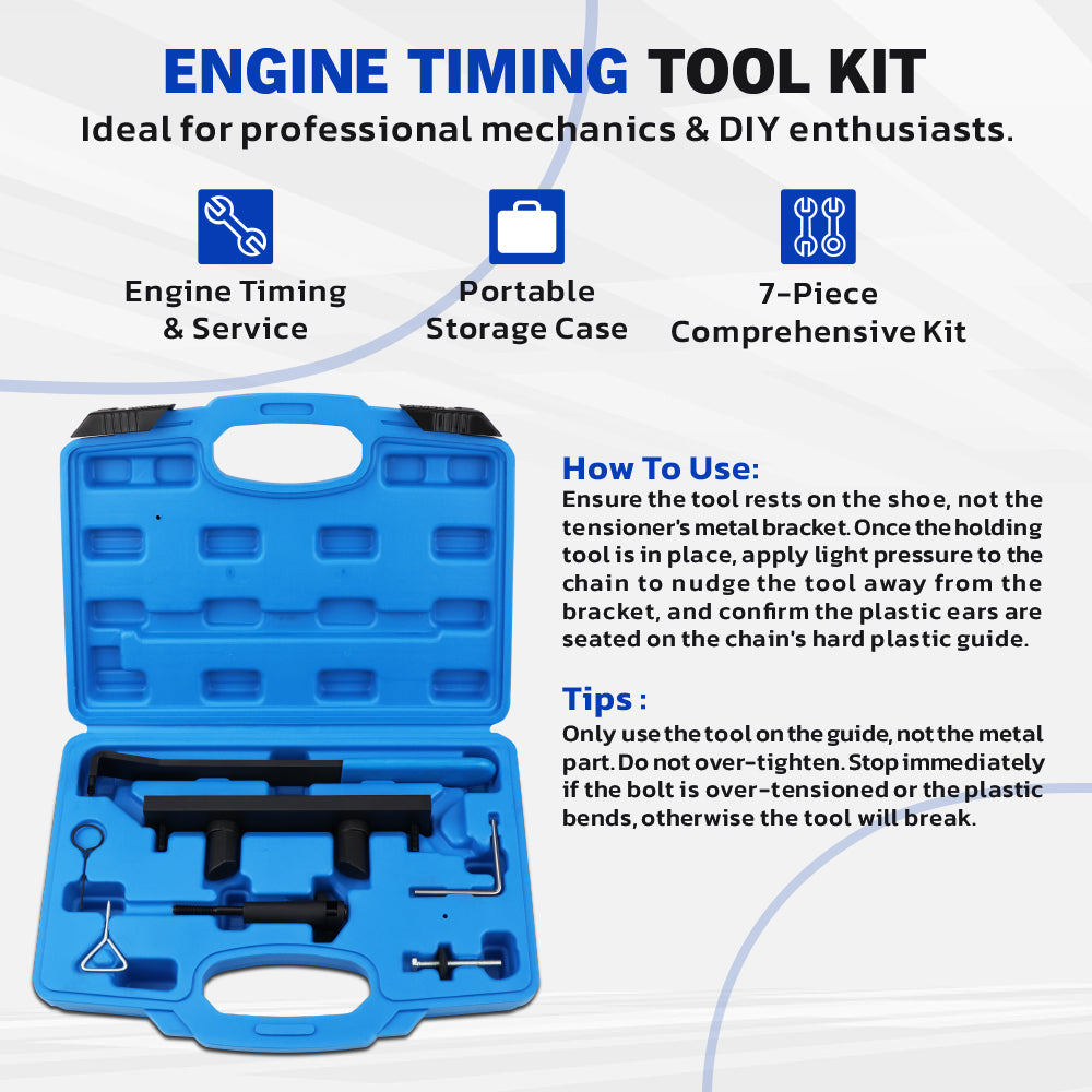engine timing tool kit for VW Audi 2.0T camshaft locking tool BPG BPY BWT tensioner tool set with case