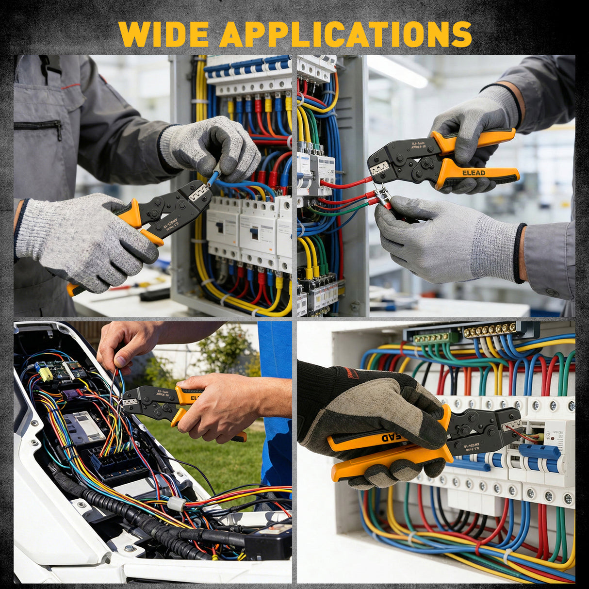 ELEAD 2020 piece electronic terminal kit with ratcheting crimping tool, XH 2.54mm connectors, male and female pin terminals, wiring connector set for electronics repair and automotive wiring