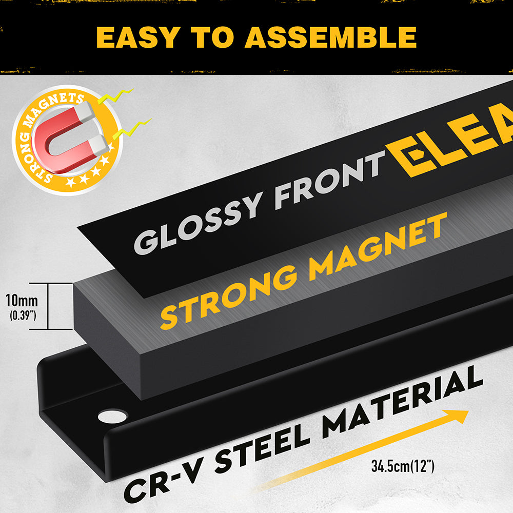 magnetic tool holder bars wall mount tool organizer with strong magnet for garage workshop storage